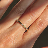 Tri-Stone Band Ring