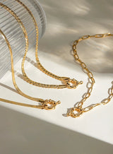 Paperclip Spring Clasp Necklace