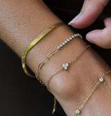 White Tennis Paper Clip Bracelet