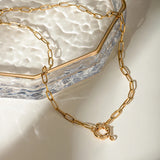 Paperclip Spring Clasp Necklace