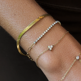 White Tennis Paper Clip Bracelet