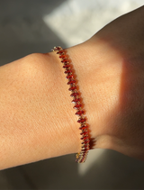 Marquise Garnet Tennis Bracelet