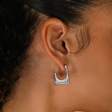 Squared Off Earrings - Silver