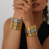 Silver Double Cuff Bracelet