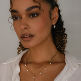 Elena Pearl Emerald Earrings