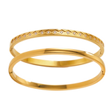 Geometric Meets Solid Bangles