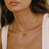 Cleo Trinity Moonstone Necklace