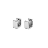 Silver Mini Square Huggies