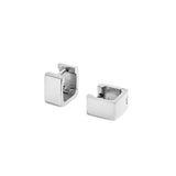Silver Mini Square Huggies