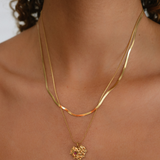 2mm Slim Herringbone Necklace