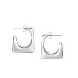 Squared Off Earrings - Silver