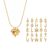 Initial Rein Heart Necklace