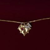 Initial Rein Heart Necklace