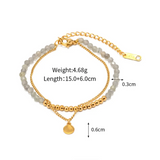 Double Layer Beaded Chain Bracelet