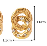 Infinity Pave Pendant Earrings