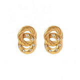 Infinity Pave Pendant Earrings