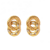 Infinity Pave Pendant Earrings