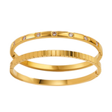 Stone Meets Square Bangles