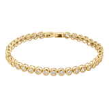 Bezel Tennis Bracelet - Gold