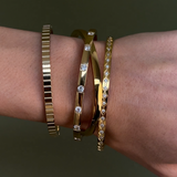 Geometric Stone Bangle