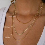 2mm Slim Herringbone Necklace