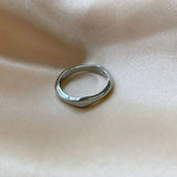 Silver Double Stacked Irregular Rings