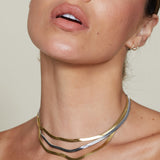 Chalandri Silver Herringbone Necklace