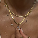 waterproof popular trendy fashion necklace chain gold plated stainless steel