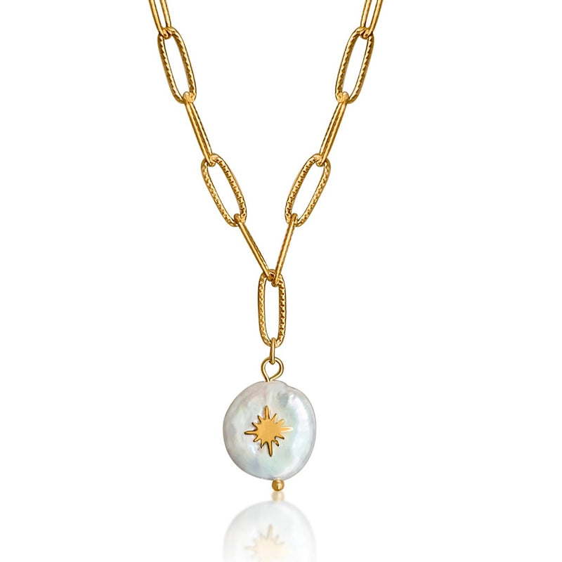 Pearl Star Pendant Necklace