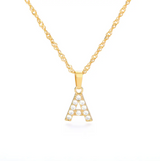 Pavé Glow Initial Necklace
