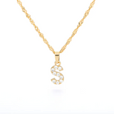 Pavé Glow Initial Necklace