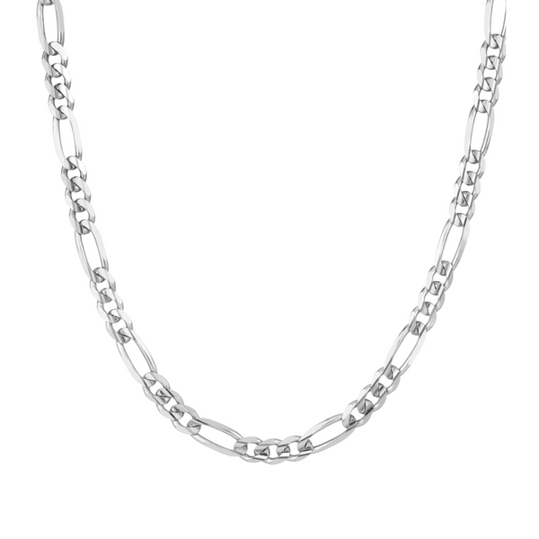 Silver Figaro Minimalistic Chain Necklace