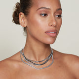 Chalandri Silver Herringbone Necklace