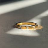 Tri-Stone Band Ring