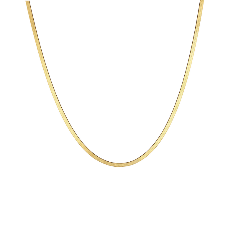 2mm Slim Herringbone Necklace