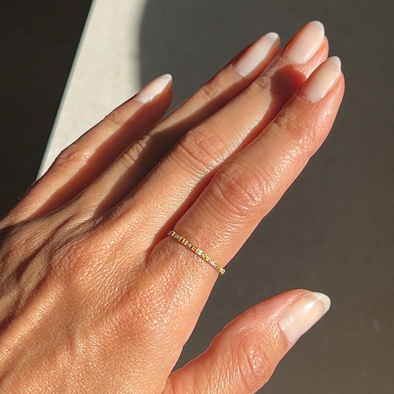 Petite Stone Band Ring