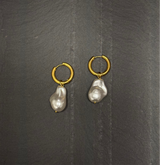 Notte Pearl Hoop Earrings [SAMPLE SAL]
