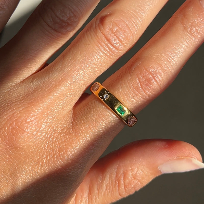 Starburst Multi-Stone Ring