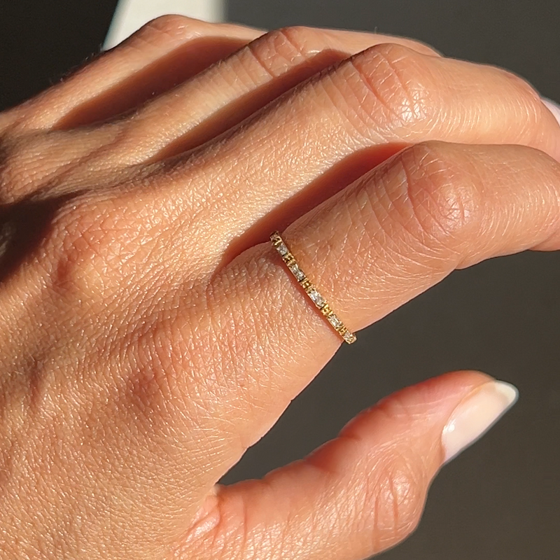 Petite Stone Band Ring