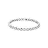 Bezel Tennis Bracelet - Silver