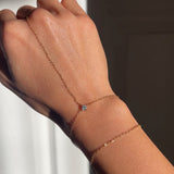 Single Stud Hand Chain Bracelet