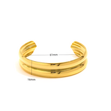 Gold Double Cuff Bracelet