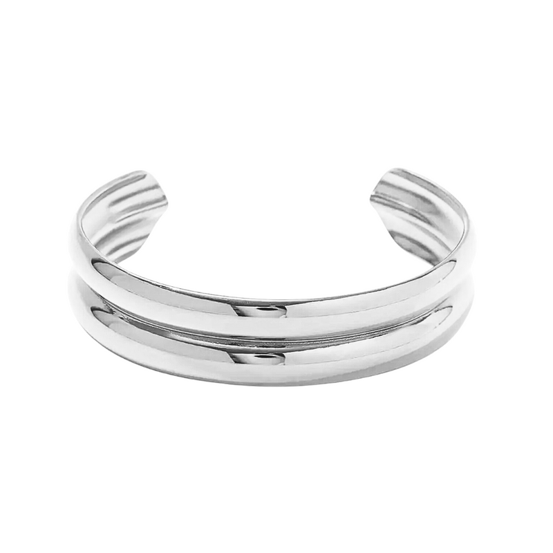 Silver Double Cuff Bracelet