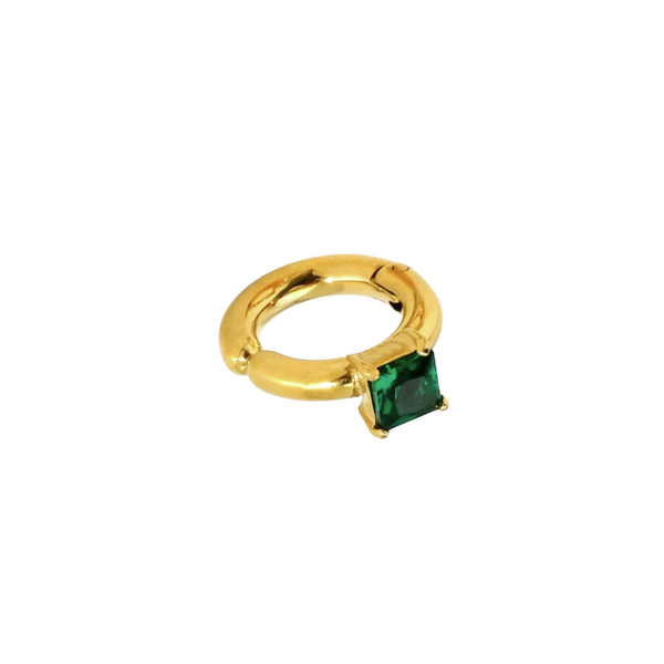 Emerald Square Ear Cuff