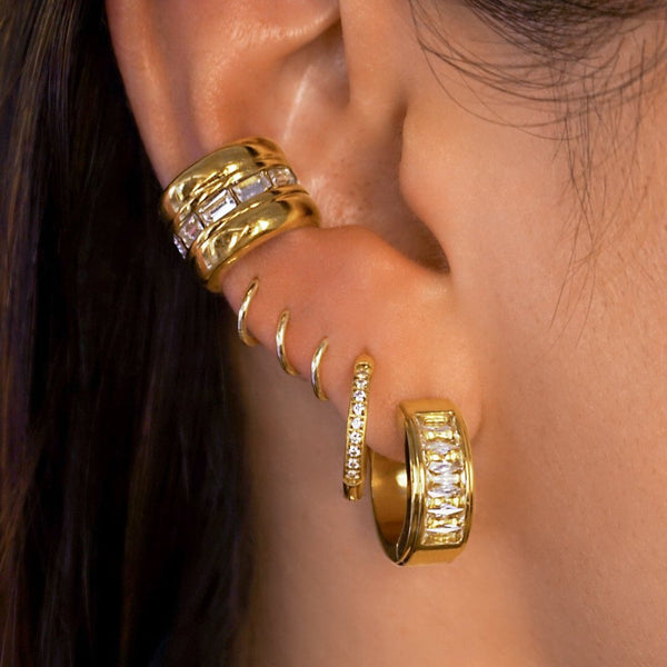 Mini Sparkling Baguette Hoops