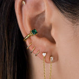 Emerald Square Ear Cuff