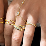 Pave Wrap Ring Gold