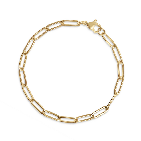 Gold Paperclip Anklet