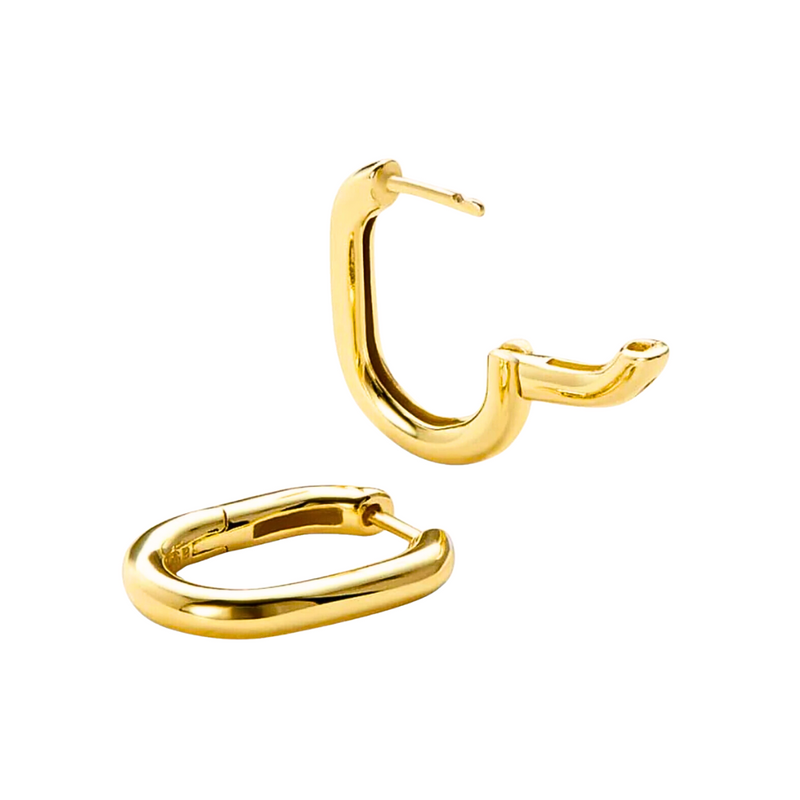 Classic Oval Hoop Earrings