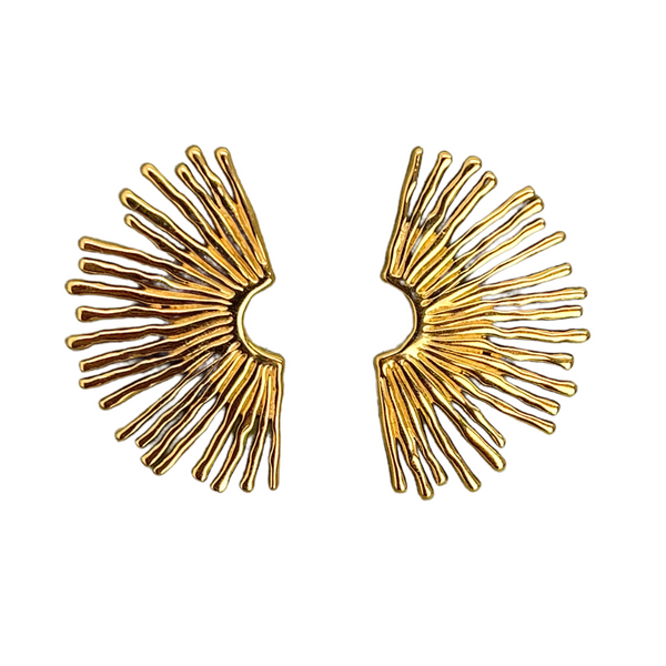 Golden Fanfare Earrings [Sample Sale]